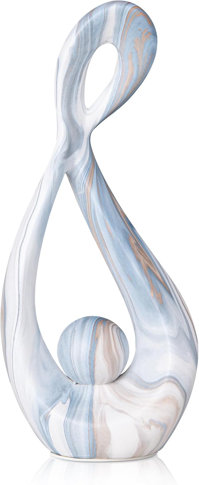 Coffee Table Sculptures Home Decor Ceramic Statue Blue Decor for Living Room Abstract Sculpture Table Centerpieces Entry Table Decor