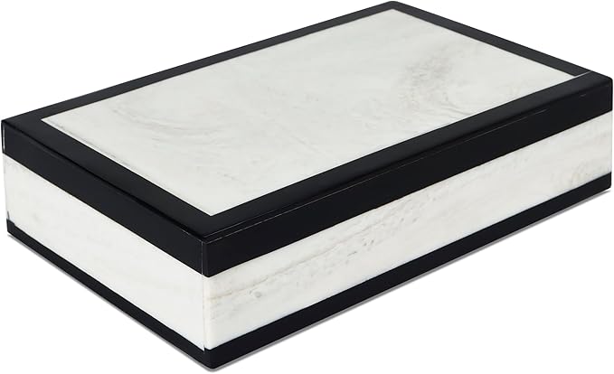 Handicrafts Home Handmade Mono Collection Decorative Jewelry Box Organizer – Keepsakes, Trinkets, and Home Decor – Antique Coffee Table Storage, Wedding Memory Box, Farmhouse Style Decor Court, 8x5x2