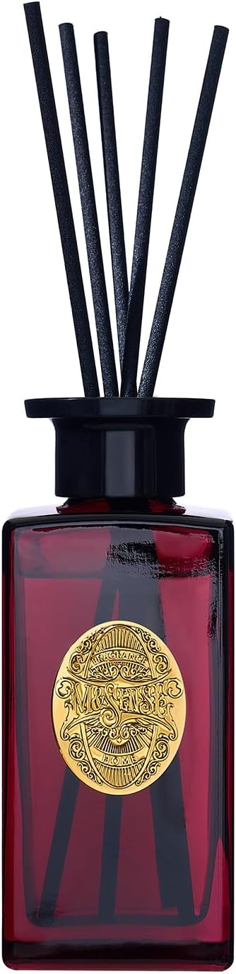 M&SENSE 6.4 oz Large Reed Diffuser Set | Rose Princess Scent Oil Diffuser with Sticks | Hotel Collection Non-Toxic Essential Oil |for Bedroom Bathroom Living Room