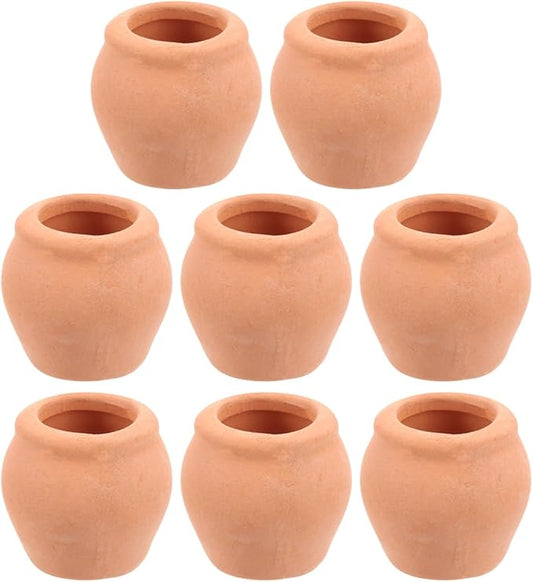 Milisten 8pcs Small Terracotta Pots Indoor Use Miniature Clay Pots Tiny Pottery Planter for Succulent Plants and Desktop Decoration