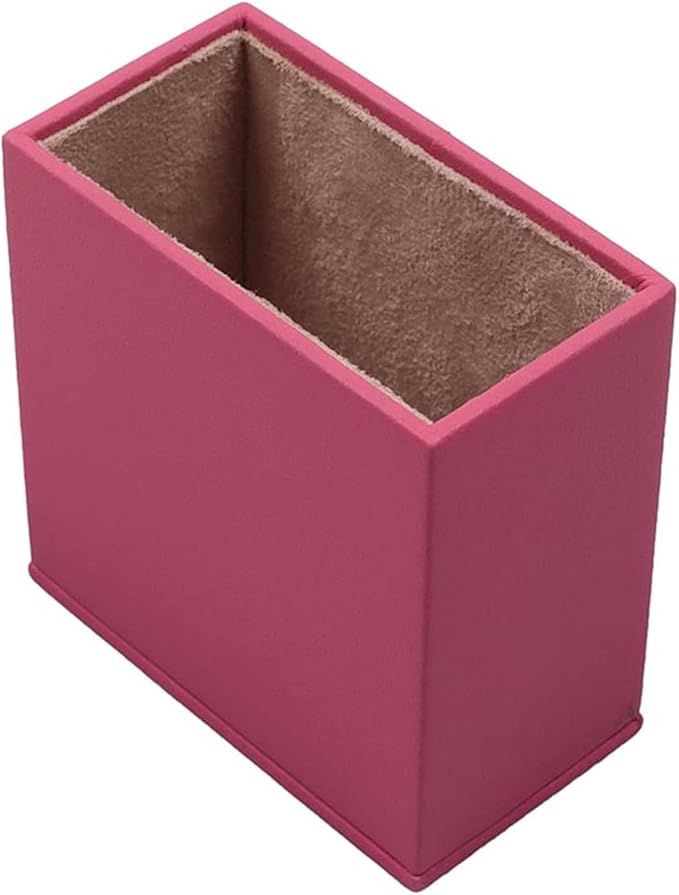 MOOGCO Bonded Set Luxury Leather Desk Pad & Desk Organization Essentials Desk Organizer Leather Desk Organizer (Pink)