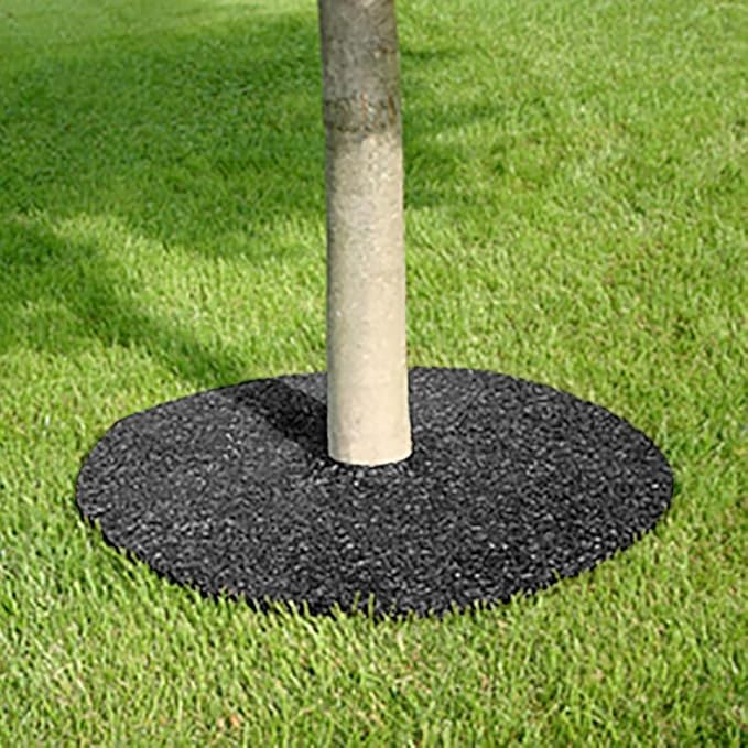 Rubberific 24" Rubber Mulch Tree Ring - 3 Pack (Black)