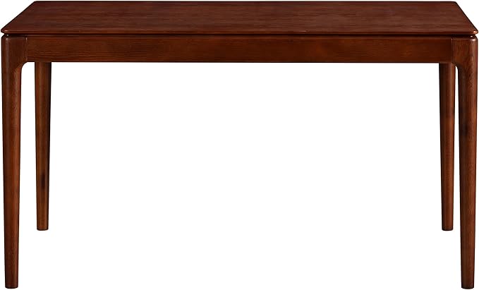NTC Mingle 55 Inch Modern Design, Rectangular Dinner Table for Dining Room, Living Room Furniture, Effortless Assembly, Dark Walnut