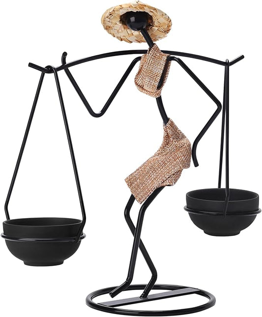 Notart Art Gallery | Creative African Tribal Lady Candle Holders, Tribal Lady Candle Holder Centerpieces, Iron Candlestick Holders for Home, Bar,Dining Table Decor, Personalizable Style Shelf Décor