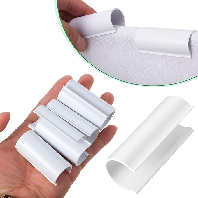 128 Pieces Clamp for PVC Pipe Greenhouses, Row Covers, Shelters, Bird Protection, 2.4 Inches Long (White, For 1 Inch PVC Pipe)