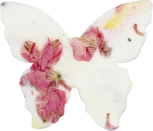 50 pcs Small Seed Paper – Pink and Yellow Plantable Wildflower Butterflies for Bridal Shower, Wedding Gift, Birthday, Mother's Day & Other Milestone Celebrations