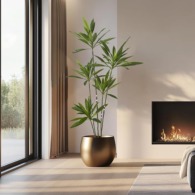 Artificial Cordyline Plant, 6 Ft Tall Green Leaves, 5 Stems with Pot, Indoor Decorative Tree(Green)