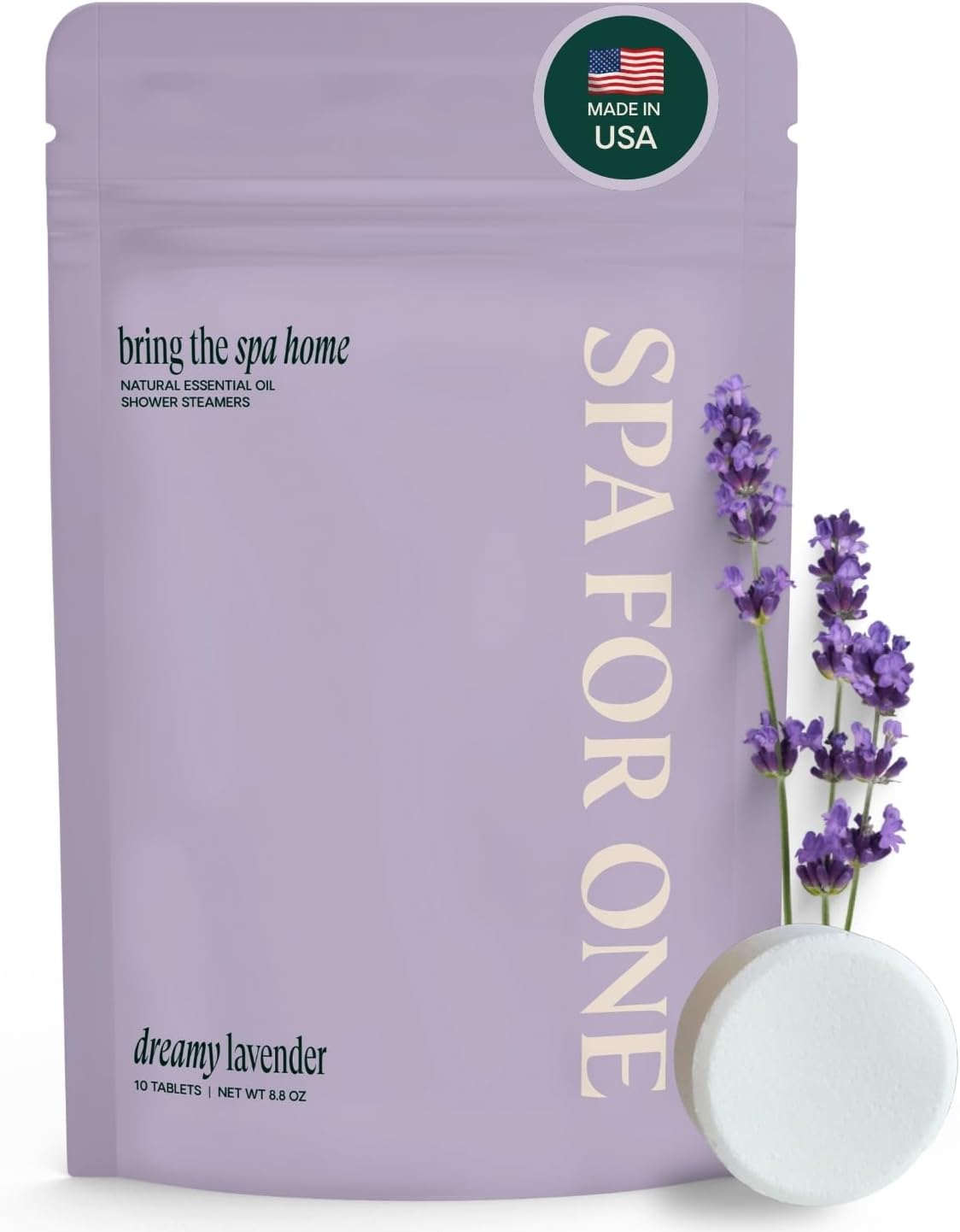 Aromatherapy Shower Steamers - Made in USA with Lavender Natural Essential Oil - Relaxation Spa Birthday Gifts for Women and Men