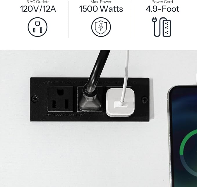 HOOBRO Kitchen Island with Power Outlet, Kitchen Storage Island with Large Worktop, Spice Rack and Drawer, Rolling Kitchen Island Cart on Wheels, for Kitchen and Dining Room, White WT88UZD01