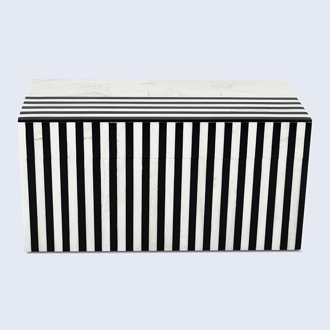 Handicrafts Home Handmade Mono Collection Decorative Jewelry Box Organizer – Keepsakes, Trinkets, and Home Decor – Antique Coffee Table Storage, Wedding Memory Box, Farmhouse Style Decor Lead, 10x5x5