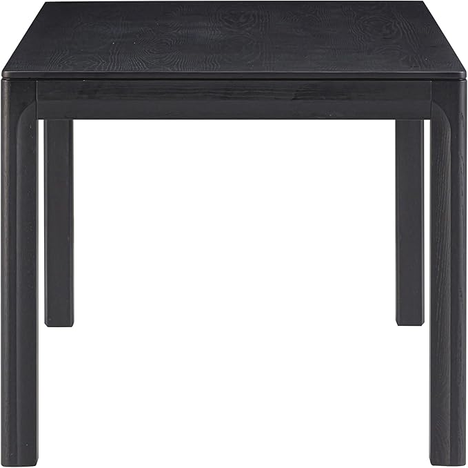 NTC Flow 55 Inch Modern Design, Rectangular Dinner Table for Dining Room, Living Room Furniture, Effortless Assembly, Burnt Black