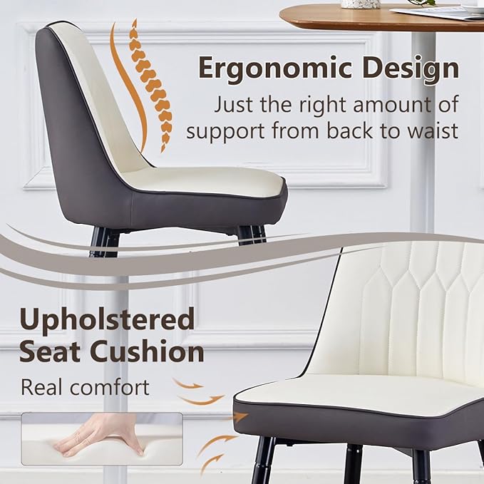 Counter Height Bar Stools Set of 2,27" Modern Bar Stools with Back,Upholstered Counter Height Bar Stool with Sturdy Metal Footrest,Kitchen Island Chairs for Home Pub (White-Grey,2)