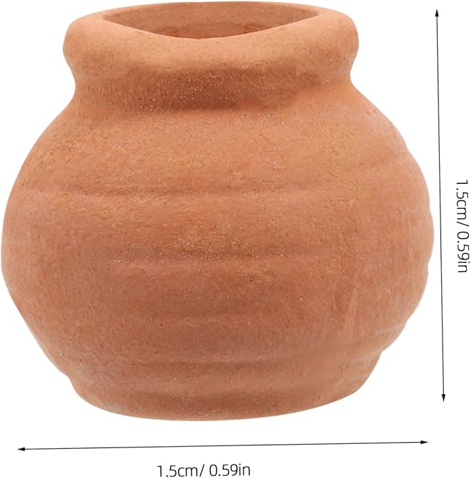 Milisten 8pcs Small Terracotta Pots Indoor Use Miniature Clay Pots Tiny Pottery Planter for Succulent Plants and Desktop Decoration