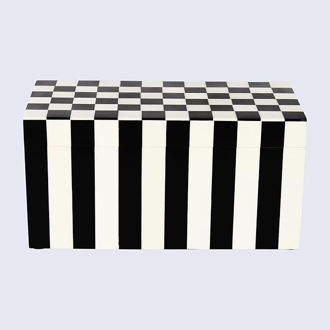 Handicrafts Home Handmade Puzzle Collection Decorative Jewelry Box Organizer – Keepsakes, Trinkets, and Home Decor – Antique Coffee Table Storage, Memory Box, Farmhouse Style Decor Check, 10x5x5