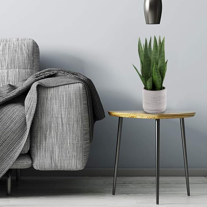 Briful Fake Snake Plant 16" Faux Potted Plant Artificial Snake Plant with Cement Pot Sansevieria Plant Perfect for House Modern Living Room Office Housewarming Gift Indoor Decor