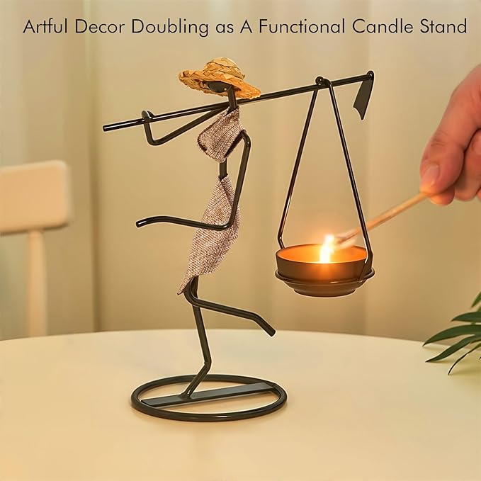 Notart Art Gallery | Creative African Tribal Lady Candle Holders, Tribal Lady Candle Holder Centerpieces, Iron Candlestick Holders for Home, Bar,Dining Table Decor, Personalizable Style Shelf Décor