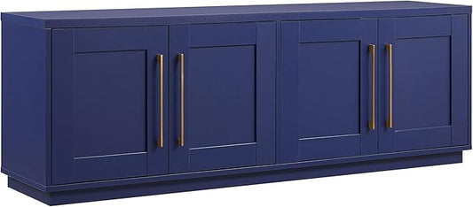 Henn&Hart Tillman TV Stand, 68" Wide, Blue