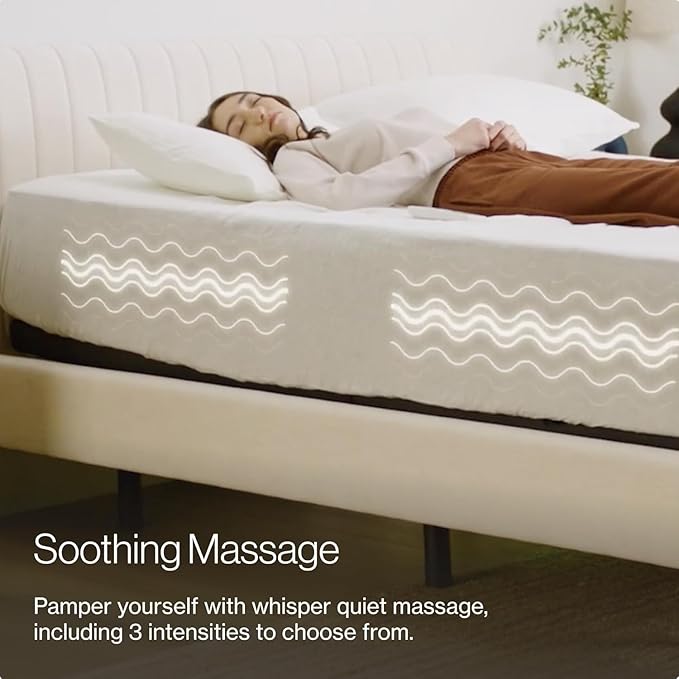 Nectar Luxe Twin XL Adjustable Base & 14” Mattress (New Version) - Head & Foot Incline - Medium Firm Memory Foam - Cooling Upgrade - 3 Massage Settings - 365-Night Mattress Trial & Forever Warranty