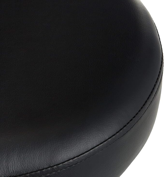 Amazon Basics Drafting Spa Bar Stool with Wheels, Height Adjustable Swivel, Black, 22.05" D x 22.83" W x 19.88" H