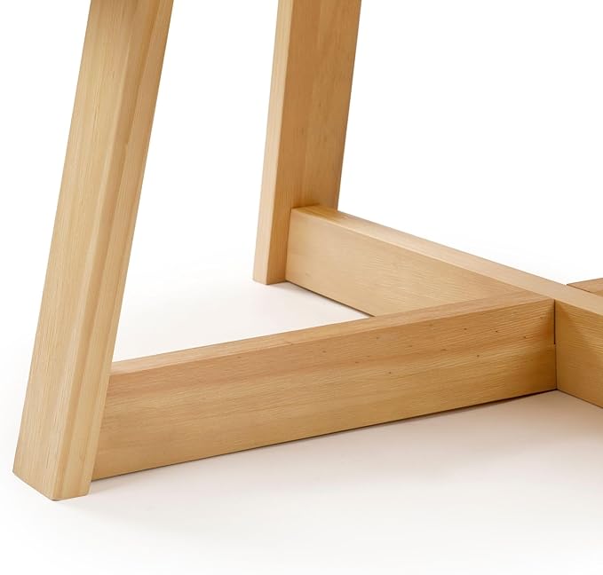 Plank+Beam Classic Round Coffee Table, 30 Inch Farmhouse Coffee Table, Rustic Mini Center Tables for Small Spaces, Small Living Space Tea Table, Blonde Wirebrush