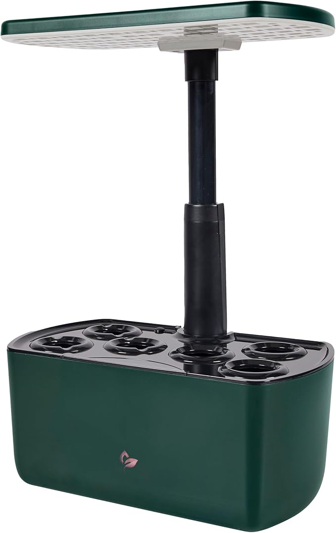 AeroGarden Harvest Lite, Indoor Garden Hydroponic System with LED Grow Light, Holds up to 6 AeroGarden Pods, Green