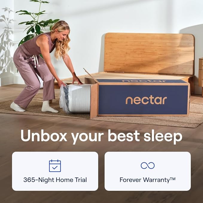 Nectar Premier Hybrid 13” Cal King Mattress - Medium Firm - Memory Foam & Innerspring Coils - Cooling Upgrade - 2” Pressure Relief Layer - Mattress in a Box - 365-Night Trial & Forever Warranty