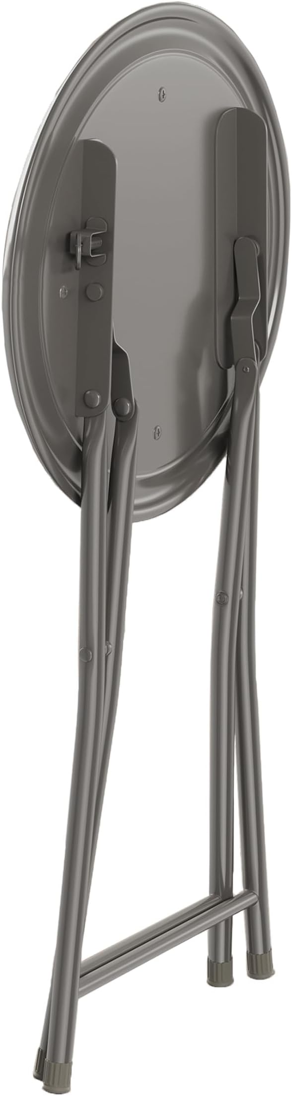 Lavish Home Folding Bar Stools - Set of 2 Heavy-Duty 18-Inch Stool - 225lb Capacity and Padded Seats for Dorm, Recreation or Game Room (Gray)