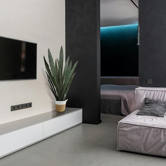 Artificial Snake Plant, 3ft Fake Sansevieria with Basket, 35" Fake Mother in Law Plants, Perfect Faux Potted Plant Greenery for Indoor Home Office Store Lifelike Decoration (Green)