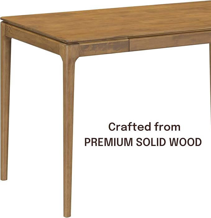 NTC Mingle Desk 47 Inch Modern Design, Rectangular Dinner Table for Dining Room, Living Room Furniture, Effortless Assembly - Teak Look