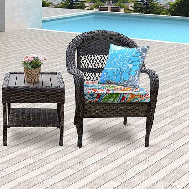 JMGBird Outdoor Pillows Waterproof Set of 2 Outdoor Throw Pillows with Insert Included Pillow 18×18 Inch Outdoor Pillow for Patio Furniture