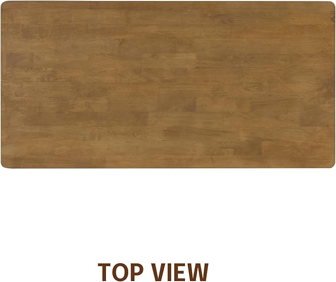 NTC Mingle Desk 47 Inch Modern Design, Rectangular Dinner Table for Dining Room, Living Room Furniture, Effortless Assembly - Teak Look