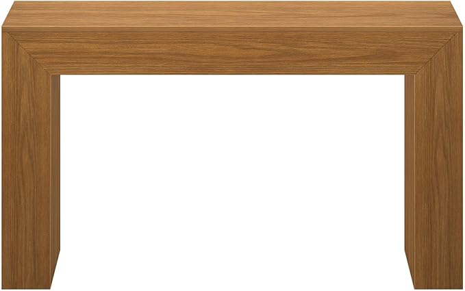 Plank+Beam Grand Console Table, 56 Inch Solid Wood Modern Sofa Table, Narrow Entryway Table for Hallway, Behind The Couch, Living Room, Foyer, Pecan Wirebrush