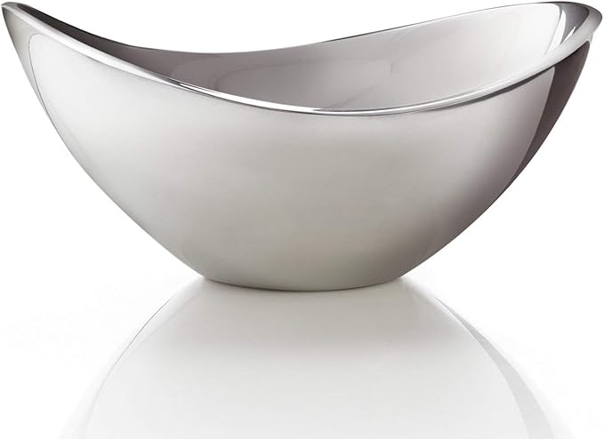 Nambé Butterfly Bowl 11-Inch, Sculptural Serveware with Elongated Wing-Like Curves – Stylish Decorative Dining & Entertaining Dish, Durable Temperature-Retaining Metal Alloy for Everyday Table Use