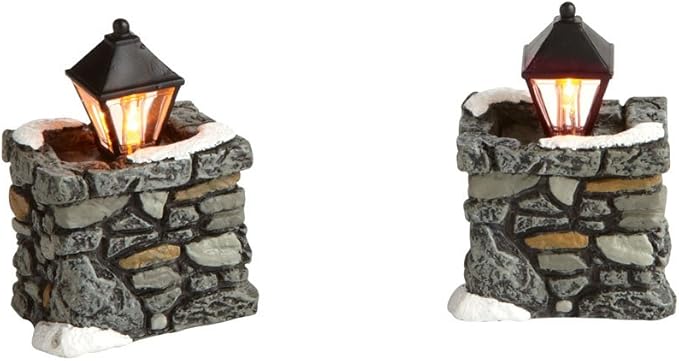 Department 56 Accessories for Villages Limestone Lamps, 1.89 Inch, Gray