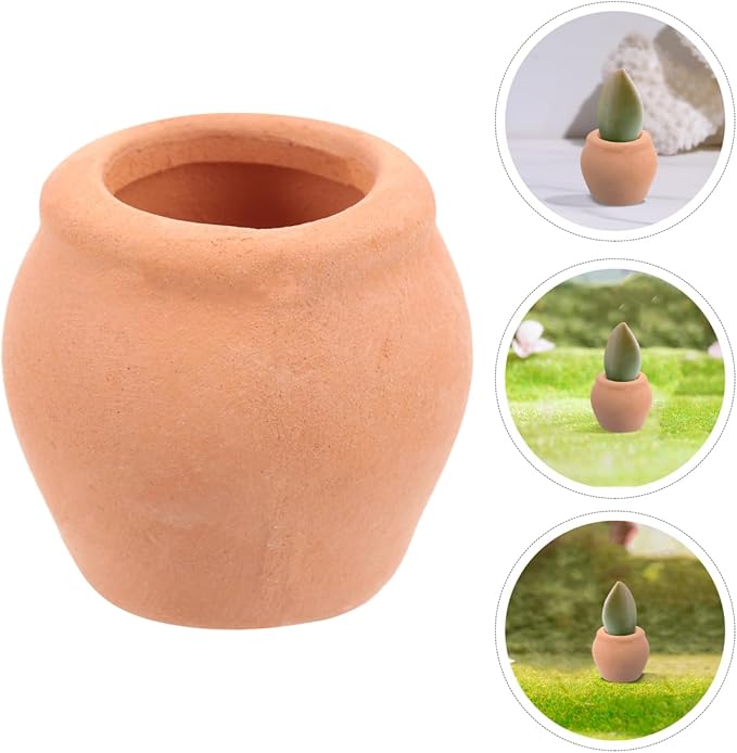 Milisten 8pcs Small Terracotta Pots Indoor Use Miniature Clay Pots Tiny Pottery Planter for Succulent Plants and Desktop Decoration