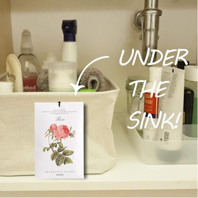 MYARO 12 Rose Sachets for Drawers and Closets, Long-Lasting Sachets Bags Drawer deodorizers Closet Scents Air FreshenerFresh Scents, Home Fragrance for Lover