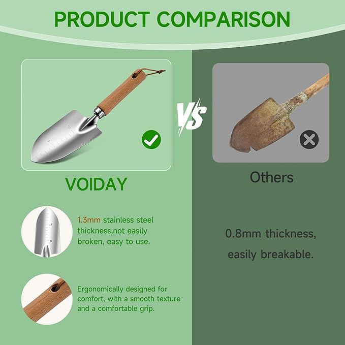 9-Piece Gardening Tools Set - Complete Gardening Kit with Heavy-Duty Stainless Hand Tools, Durable Storage Bag with Garden Accessories, Ideal Gardening Gifts for Women, Men, Gardeners