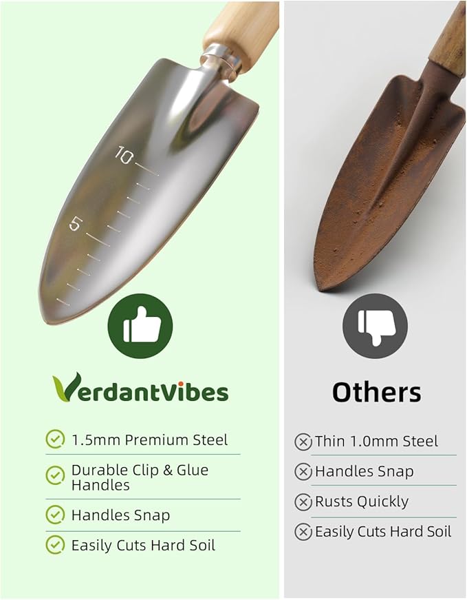 Gardening Tools Set 9-Piece Heavy-Duty Gardening Hand Tools with Floral Tote Bag, Stainless Steel Garden Supplies Kit Ideal Gardening Gifts for Women Mom Wife