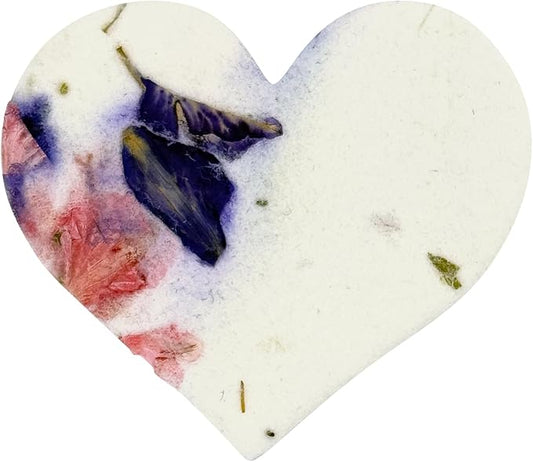 50 pcs Small Seed Paper – Purple Plantable Wildflower Hearts for Bridal Shower, Wedding Gift, Birthday, Mother's Day & Other Milestone Celebrations