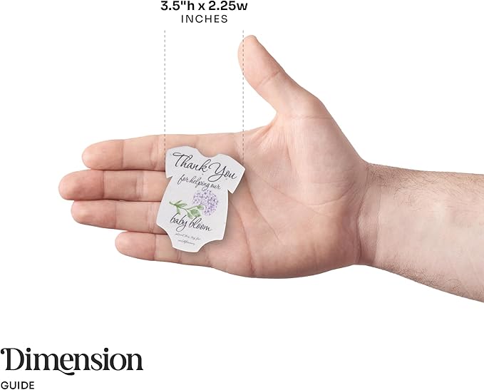 Plantable Onesie Seed Paper – 5 Hydrangea Baby Shower Favors for Guests with Wildflower Seeds, Baby Shower Gifts for Guest