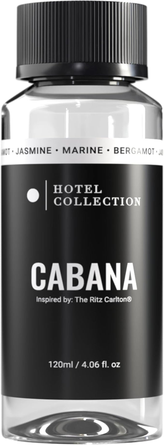 Hotel Collection Diffuser Oil - Cabana - Aromatherapy Essential Fragrance Oil - Botanical Jasmine, Bergamot & Fresh Marine - 120ML 4.1 fl oz
