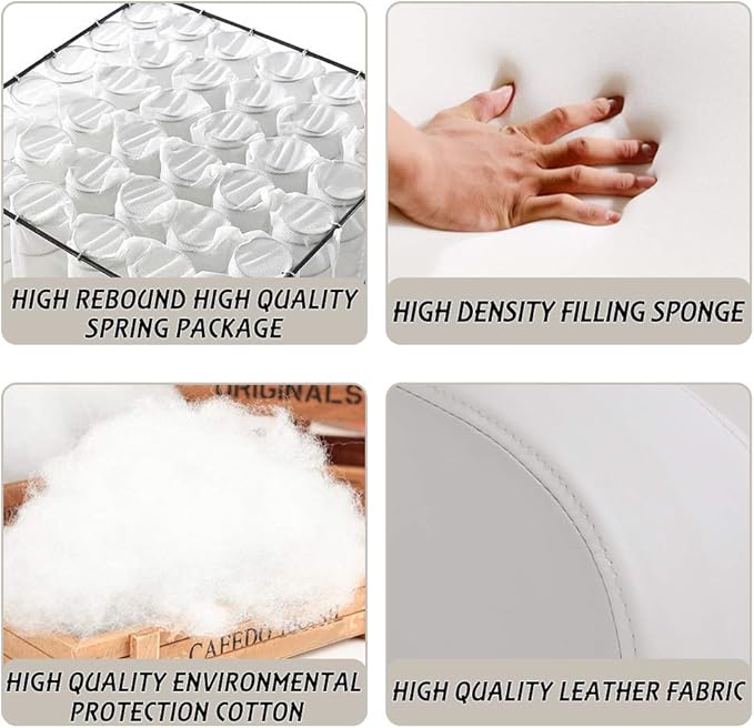 BestMassage | Recliner Chair | with 2 Point Massage Function | Pu Beige | with Lumbar Support, Adjustable Push Back, Footrest & Padded Seat | Easy Assembly | for Living Room, Home Theatre