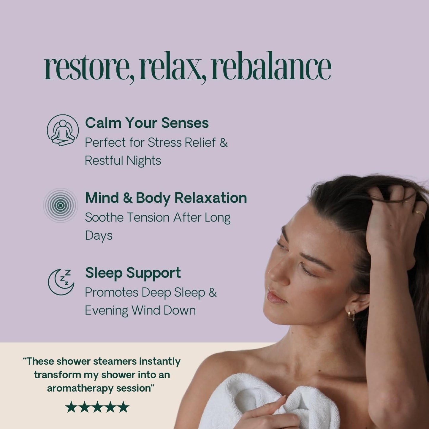 Aromatherapy Shower Steamers - Made in USA with Lavender Natural Essential Oil - Relaxation Spa Birthday Gifts for Women and Men