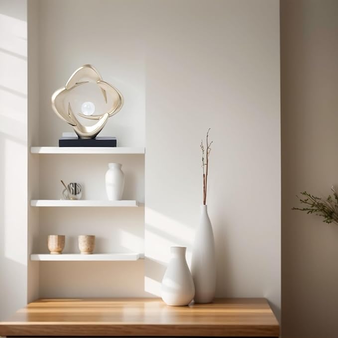 Modern Home Decor Abstract Decorative Sculpture Decorations for Living Room Dining Room Office, Resin Art Statues Coffee Table Bookshelf Decor Accents (Gold)