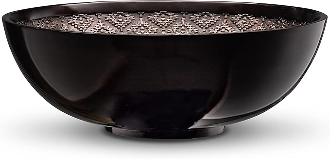 Creative Scents Dublin Brown Decorative Bowl with Orbs Set - Centerpiece Table Decorations - Coffee Table Decor - Home Decorations for Living Room Decor, Table Centerpieces for Dining Room Table
