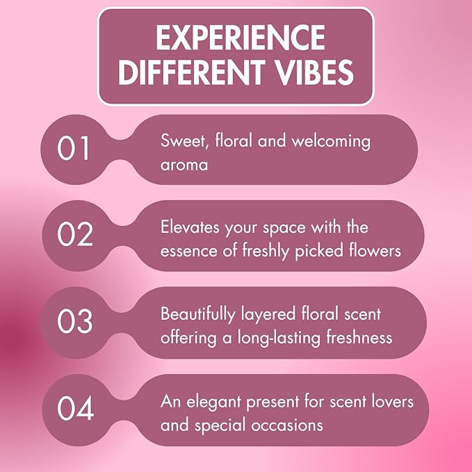 G's Breeze Floral Dream Diffuser Oil Refill - Luxurious Rose, Lily & Jasmine Blend for Long Lasting Floral Freshness – Ideal Scent for Home & Office – Create an Uplifting Atmosphere - 60 ML