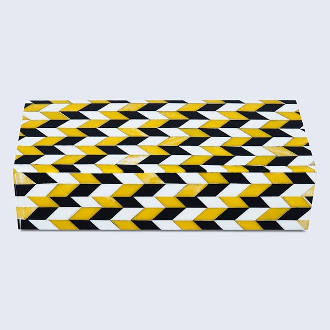 Handicrafts Home Handmade Marquet Artemis Decorative Jewelry Box Organizer – Keepsakes, Trinkets, and Home Decor – Antique Coffee Table Storage, Memory Box, Farmhouse Style Decor, 10x4.5x2.5