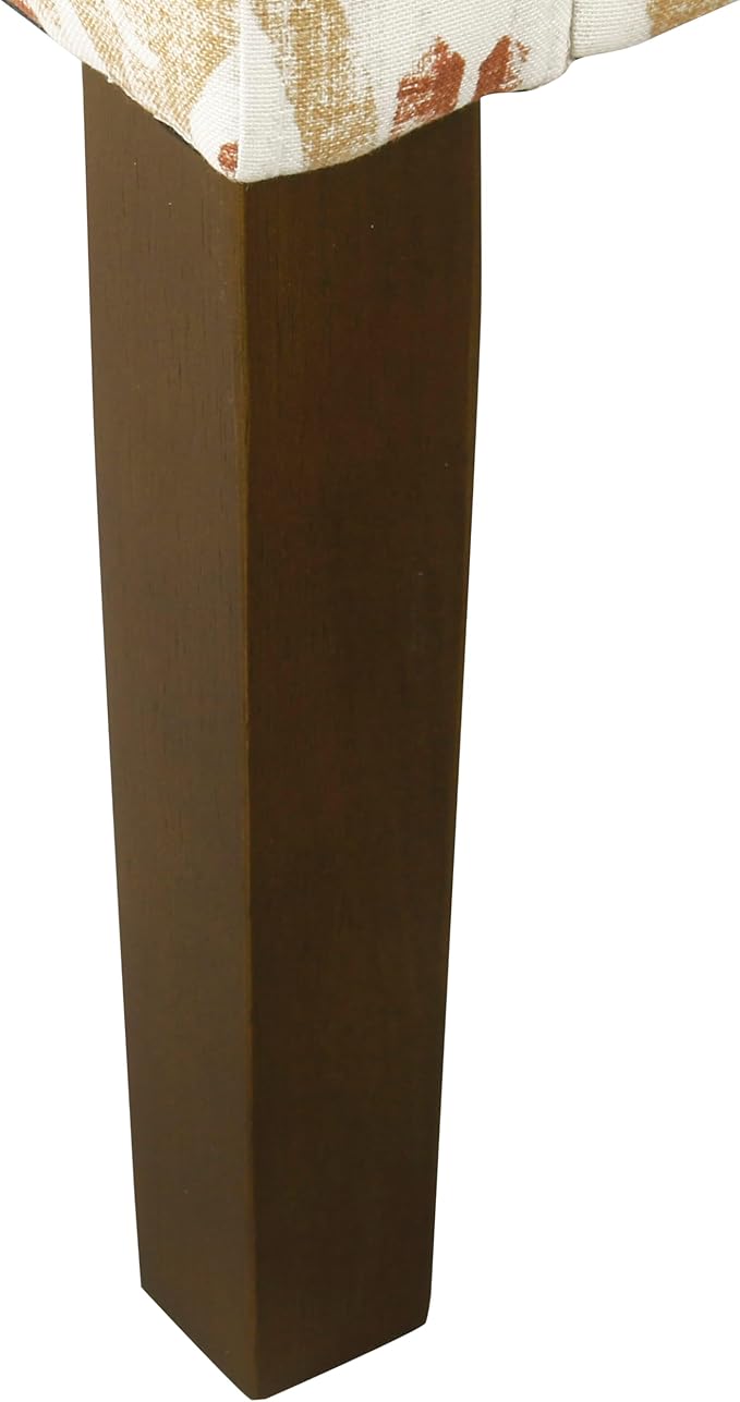 Homepop Home Decor | Upholstered Classic Swoop Arm Accent Chair | Accent Chairs for Living Room & Bedroom | Decorative Home Furniture,Orange and Cream Medallion