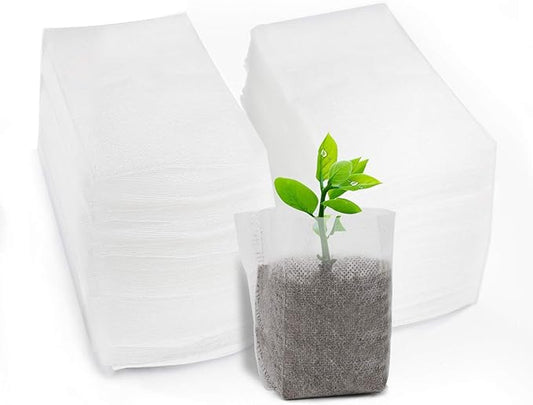 Non-Woven Nursery Bags, 200PCS 5x6 inch Fabric Planter for Plants Tree Seedling, Seed Starting Soil Transplant Pouches, Plant Grow Bags for Cutting Clones Home Garden Supply