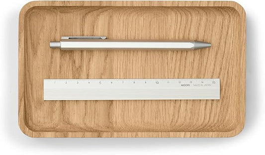 Oakywood Handcrafted Wooden Catchall Tray - Wooden Desk Organiser - Made in The EU - Natural Wood Desktop Storage - Customizable in 3 Sizes - Natural Oak - 20x12 cm (7.9"x4.7")